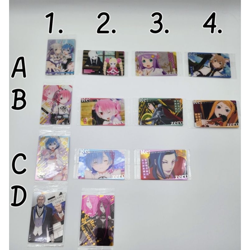 การ์ดมุม Re:Zero med เบอร์ 01 ของแท้
