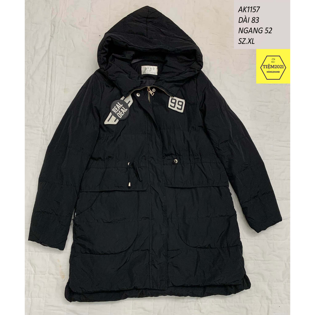 [SHOP PHOTO]AK1157 เสื้อแจ็คเก็ตพัฟตัวยาวทรงหลวมสไตล์เกาหลีสวยมาก made in 2hand TIEM2021