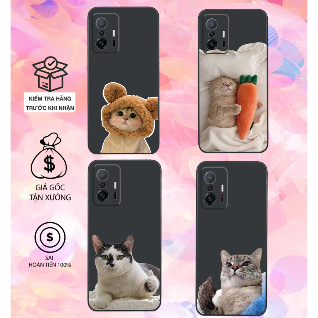 Xiaomi Xiaomi 11T 5G - เคส Xiaomi 11T Pro 5G (Mi 11T 5G - เคส Mi 11T Pro 5G) นุ่ม ยืดหยุ่น แมวน่ารัก