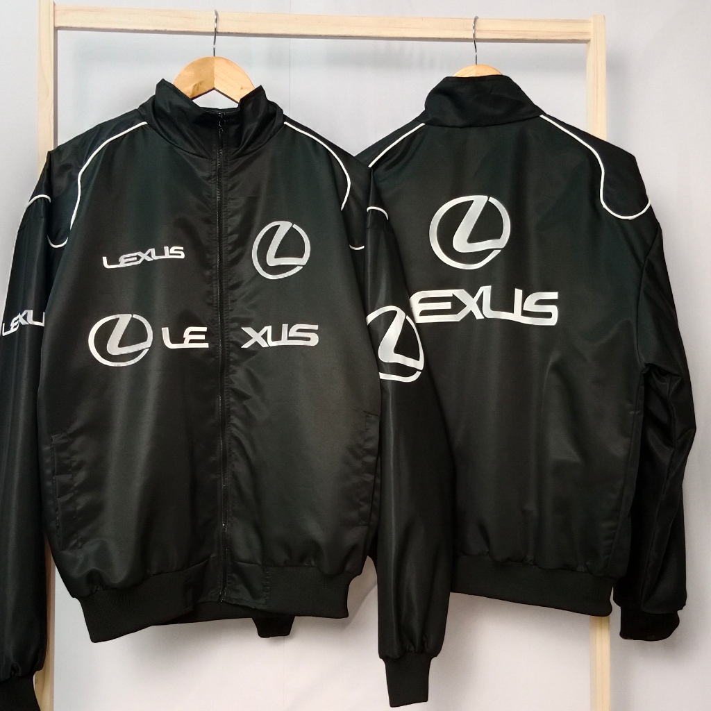 LEXUS Biker Racing Jacket พิมพ์ร่มชูชีพหนา 2 ชั้นพร้อมปกสูง Unisex ผู้ชายและผู้หญิง - TheBoy Store