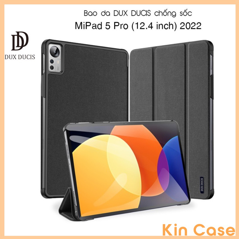Dux DUCIS MiPad 5 Pro (12.4 นิ ้ ว 2022 (DOMO SERIES ) เคสหนัง - PC Back, No Pen Tray