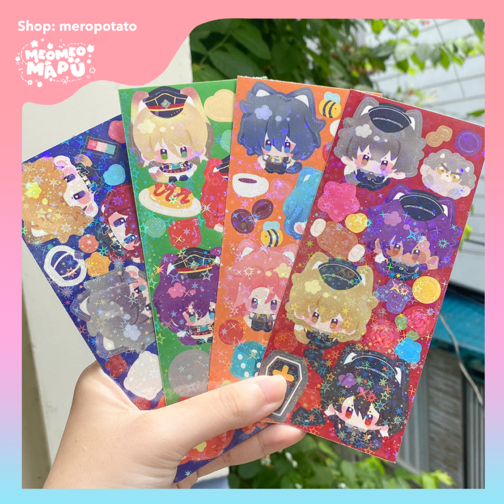 สติ๊กเกอร์เกม Ensemble Stars/สติ๊กเกอร์ ตัวโหลดด้านบนตกแต่งไร้ขอบ (4 กลุ่ม)