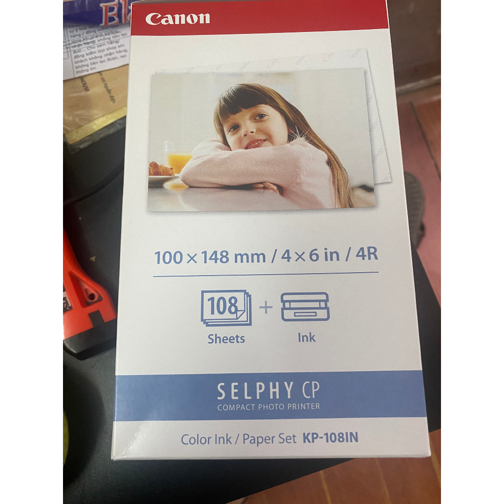 Canon KP108 กระดาษความร ้ อนและหมึกใช ้ สําหรับ Canon Selphy CP820, CP910, CP1000, CP1200, CP1300 เครื ่ องพิมพ ์