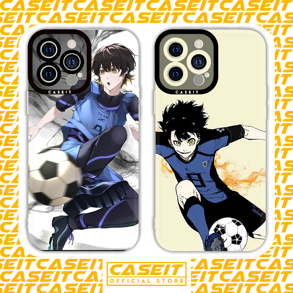 Caseit Bachira Blue Lock Anime Football Square Edge iphone Case 8/8plus/x/xs/11/12/13/14/pro/max/plu