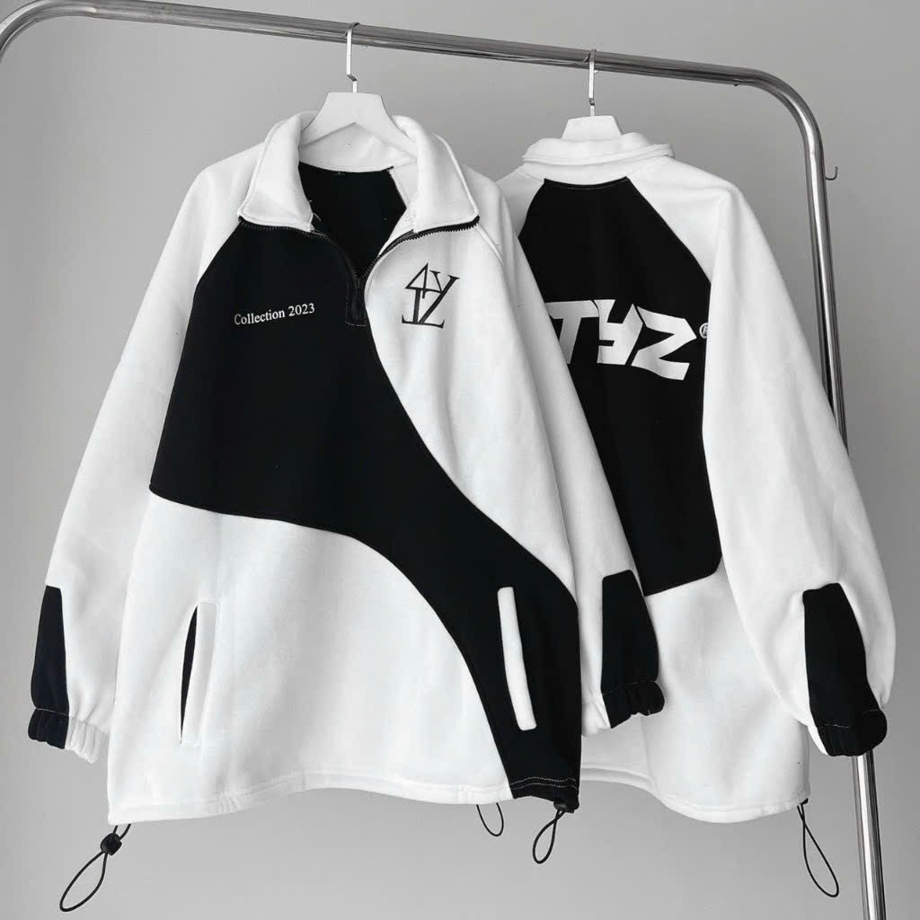 4tyzcolection 2023 เสื้อแจ็คเก็ตมีฮู้ดคอเต่ารูปกว้างสําหรับผู้ชายและผู้หญิงพร้อมเชือกรูดไฮบริด MCTPhoodie463 463