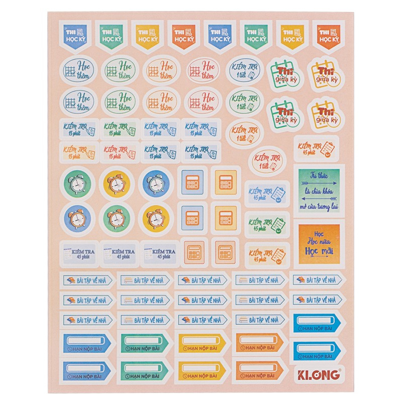 ชุดสติ๊กเกอร์ศึกษา MS 720, MS 721 KLONG pagination sticker Tab Sticker