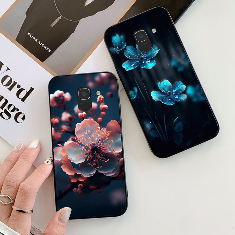 เคส Samsung ss j6 plus / ss j6+ / a8 2018 / a8 plus 2018 / ss j6 2018 พร้อมพิมพ์ลายดอกไม้อ่อนโยน