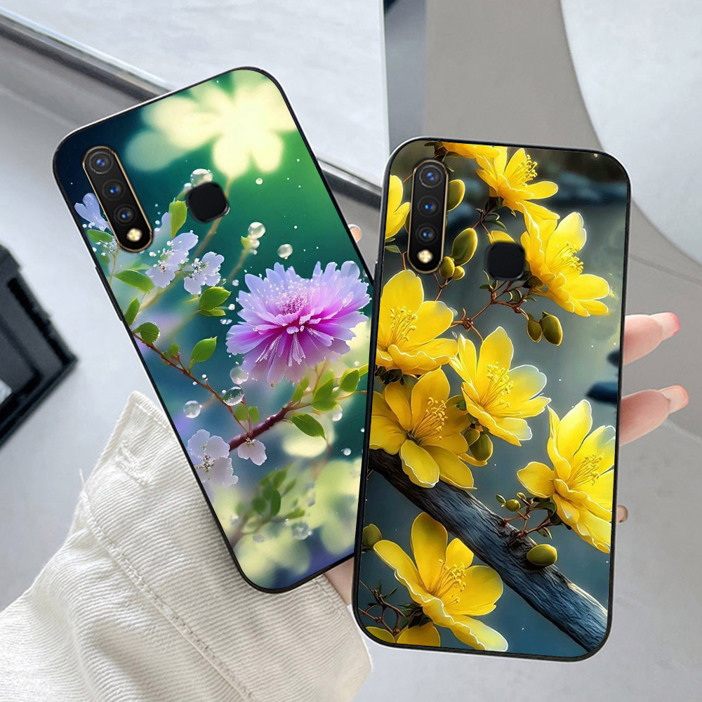 เคส Vivo y19 / vivo u3 พิมพ์ลายดอกไม้อ่อนโยน