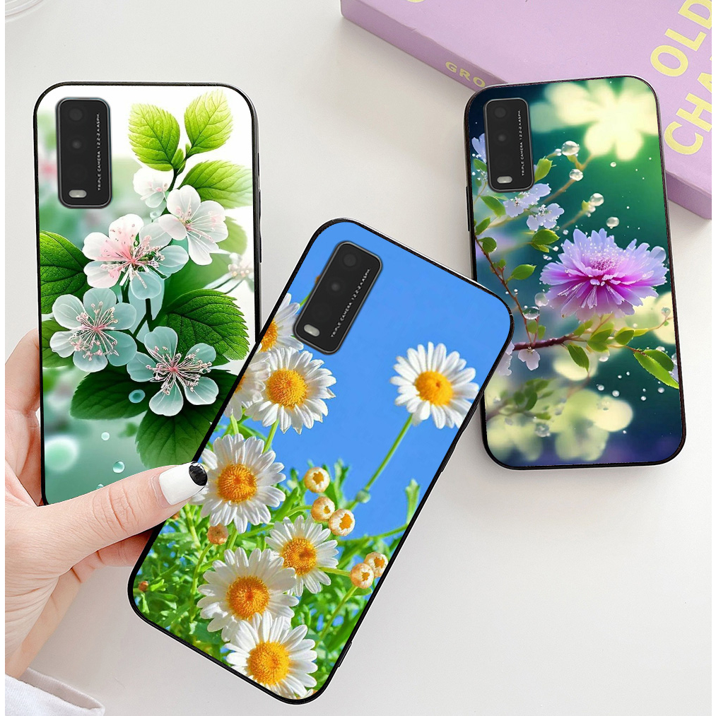 เคส Vivo y20 / v2027, vivo y20s, เคส vivo y12s พิมพ์ลายลายดอกไม้อ่อนโยน