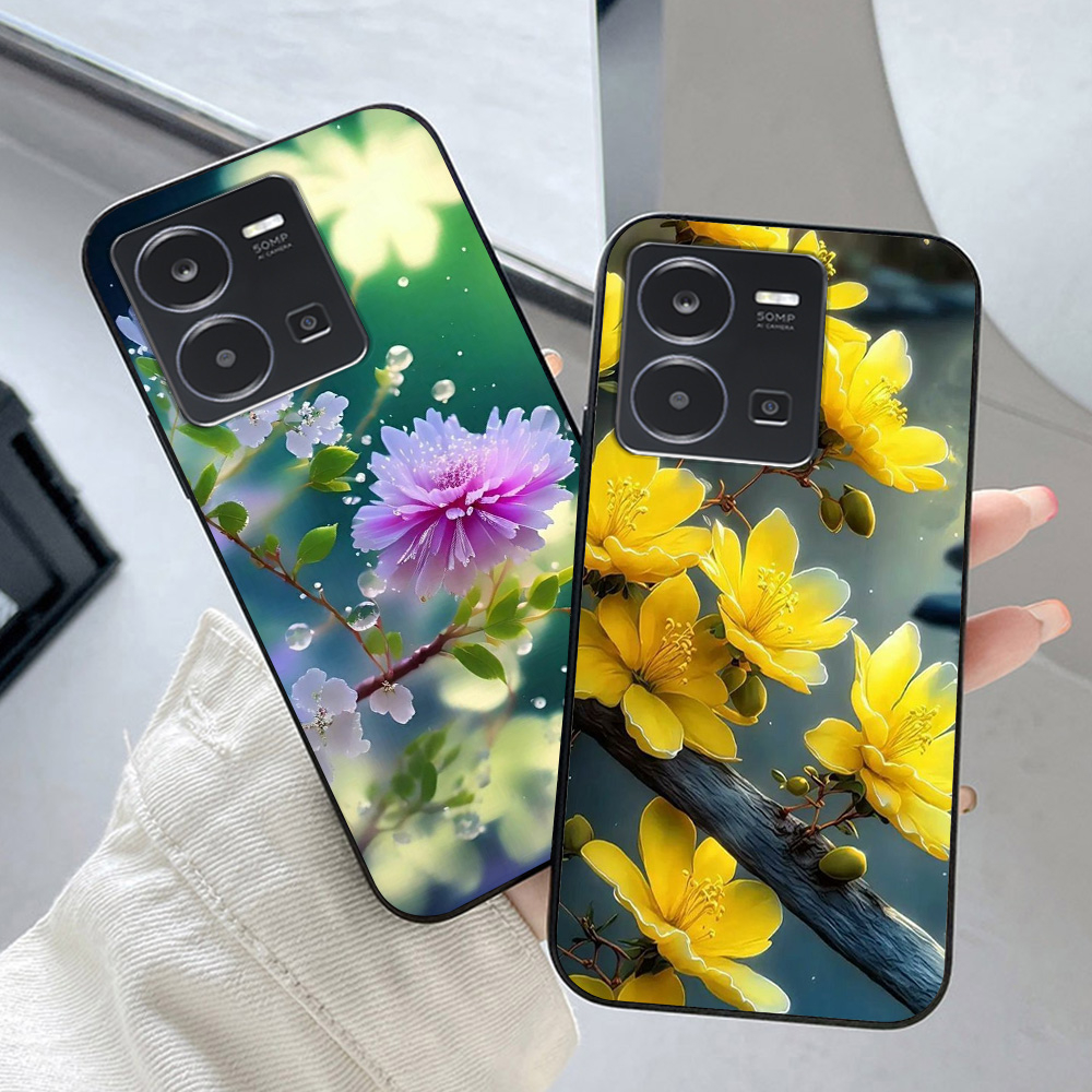 เคส Vivo y35 4g / y55 2022 4g / vivo y55 2022 5g พิมพ์ลายดอกไม้อ่อนโยน
