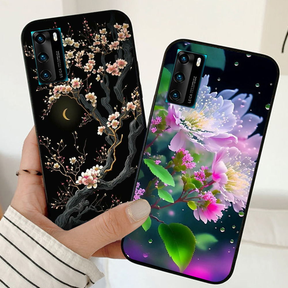 เคส Huawei p40 / p40 pro พิมพ์ลายดอกไม้อ่อนโยน