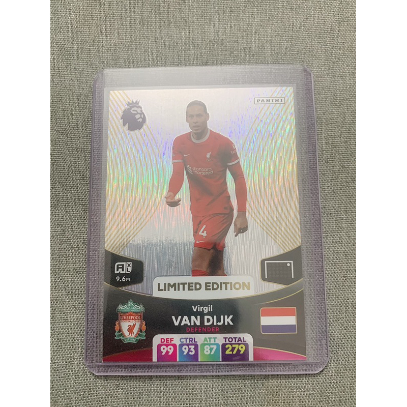 Virgil Van Dijk Limited Edition Panini Axl 2023/24 การ์ด