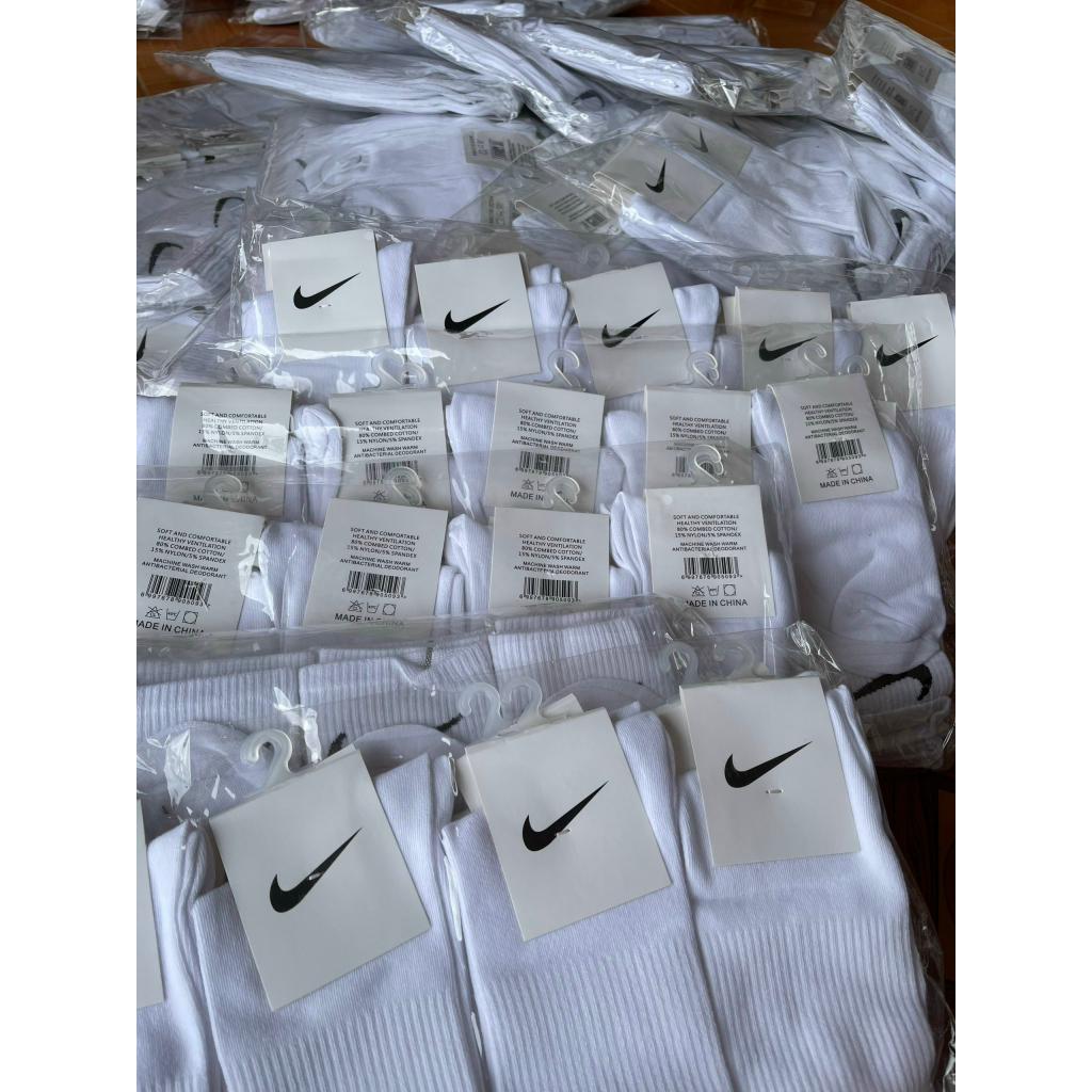 [สต๊อกพร้อม] Guangzhou HIGH-NECKLACE WHITE SOCKS THICK QUALITY