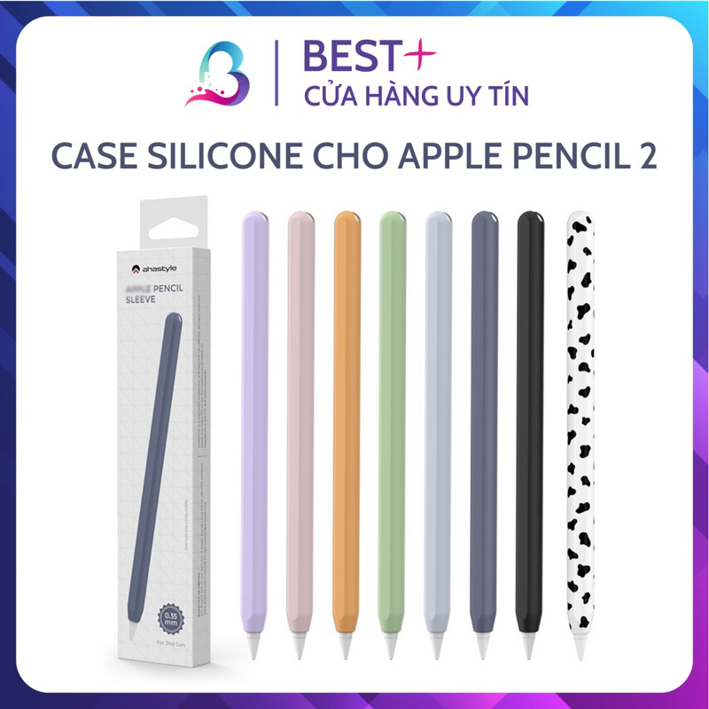 ปลอกซิลิโคน/เคสซิลิโคนป้องกันสําหรับ Apple Pencil 2 Pro AHASTYLE นุ่มและสวยงาม BESTPLUS