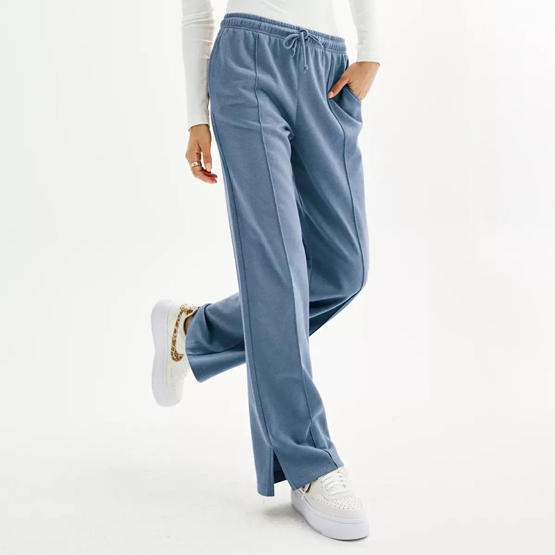 Kohls txk กางเกงวอร์มขากว้างเนื้อนุ่ม