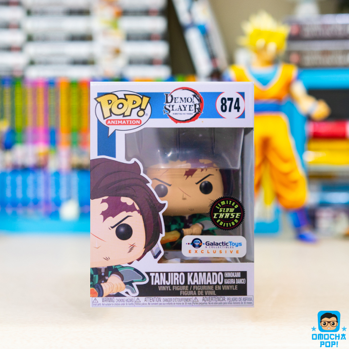 แอนิเมชั่นป๊อป Funko ของแท้: Demon Slayer - Kamado Tanjiro Chase GITD ของเล่นกาแลกติก Exclusive 874