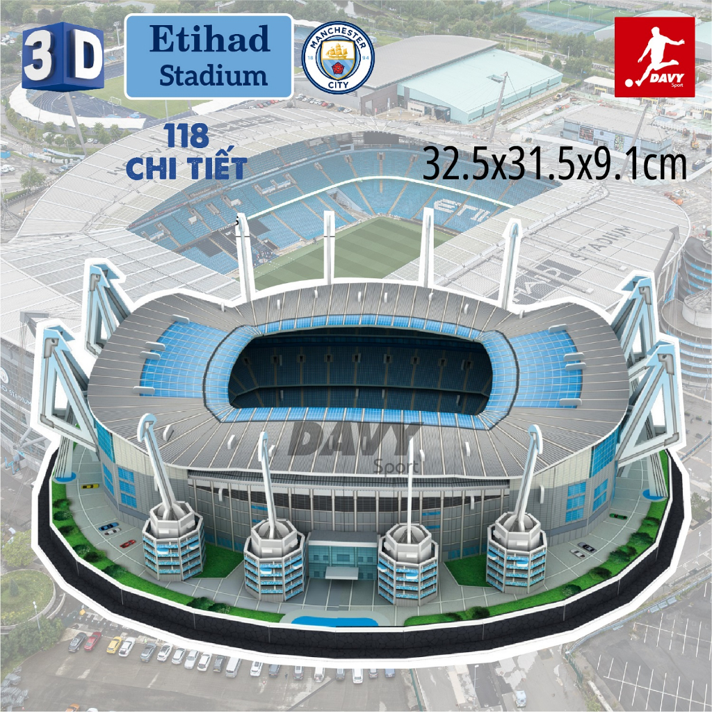 โมเดลประกอบสนามกีฬา Etihad Man City