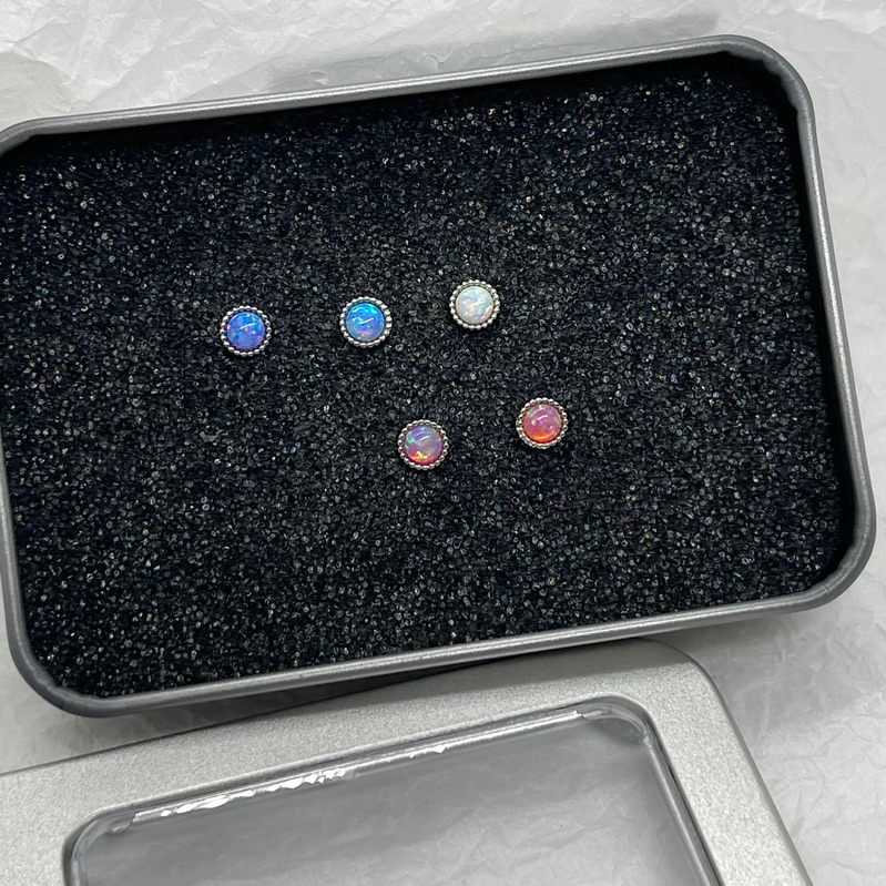 Cats Eye Opal Stone Piercings S4 • Lamontshop