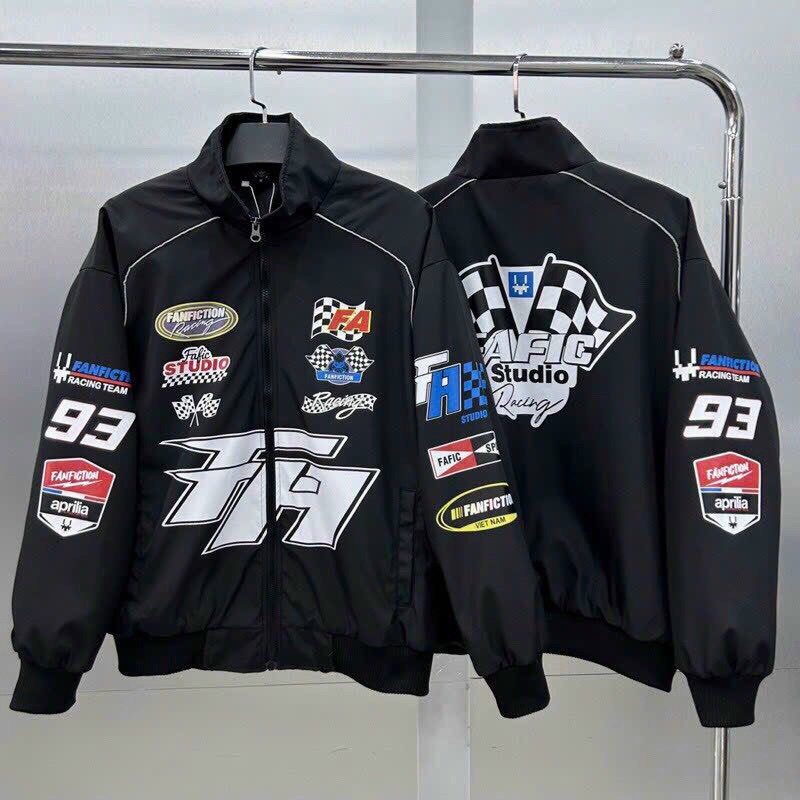 ผู ้ ชาย fafic studio racing Flag jacket racing jacket fafic studio Hot Trend