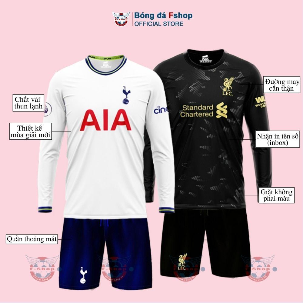 (แขนยาว) ชุดบอลสโมสรยุโรป 2023 - เสื้อฟุตบอลแขนยาวพรีเมียร์ลีกคลับ