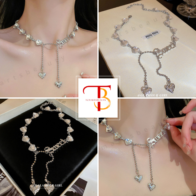 สร้อยคอตัวอักษรหวานสําหรับผู้หญิงบุคลิกภาพสไตล์ยุโรปฮิปฮอป HN2487 - Tcmartsbeauty