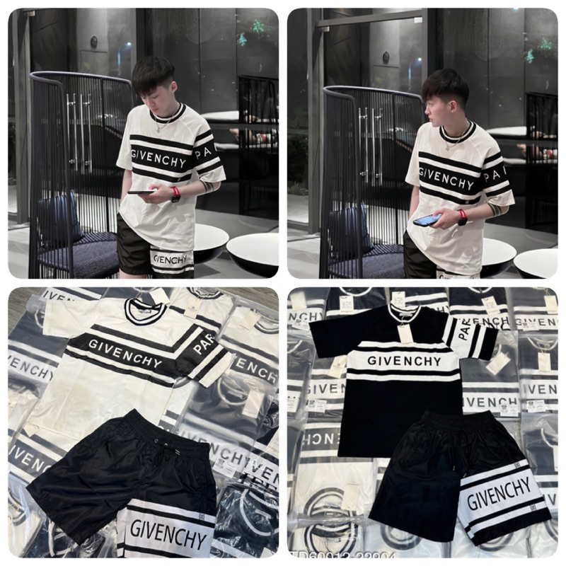 Givenchy Cotton Fashion Cotton เสื้อยืดผ้าฝ้ายจิวองชี่ Elastic Blood momoshop