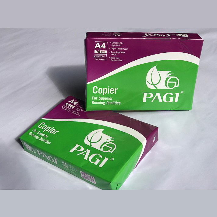 กระดาษพิมพ์ Pagi สีเขียว A4 ขนาด DL 70แกรม