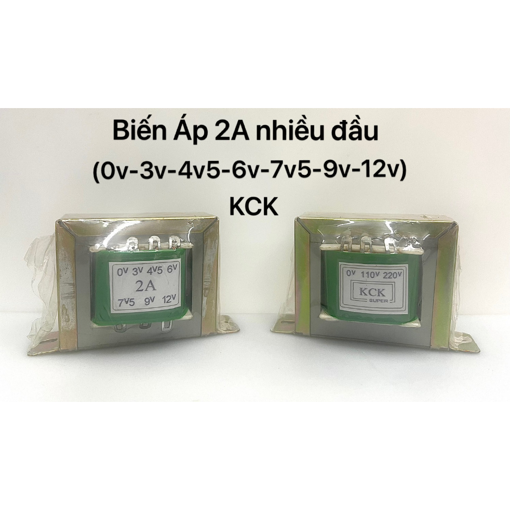 2A KCK หม้อแปลงหลายหัว (0v - 3v - 4v5 - 6v - 7v5 - 9v - 12v)