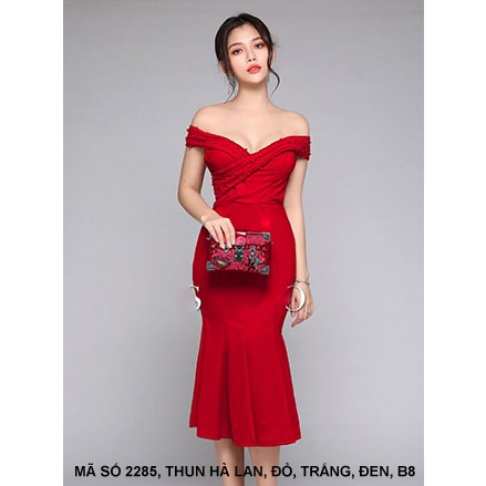 MYDU SHOP @ : เดรสปาร์ตี้บานจีบเปิดไหล่ MS 2285