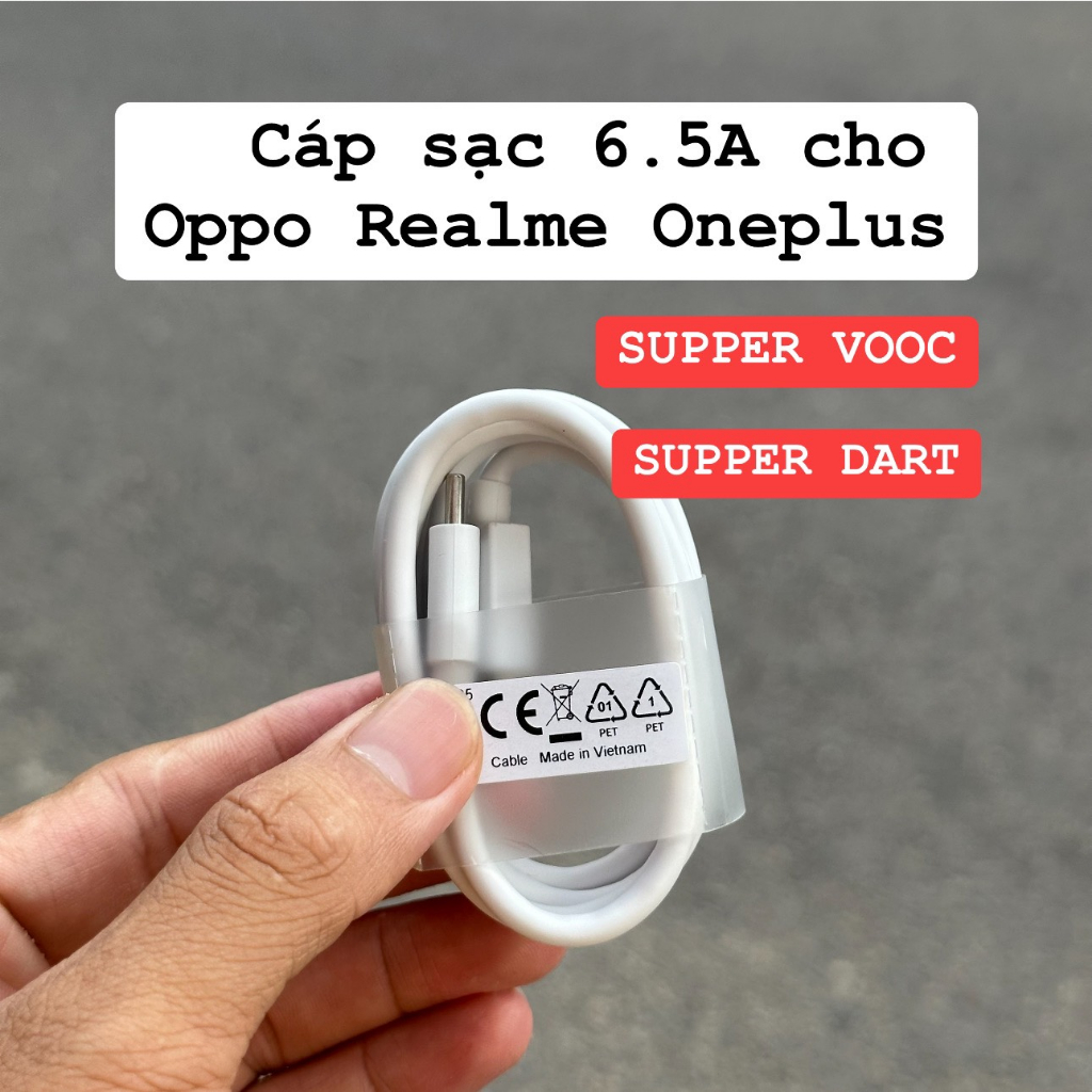 สายชาร์จ Oppo 33W 65W สายชาร์จเร็วสุด Vooc สําหรับ Oppo Realme, One Plus