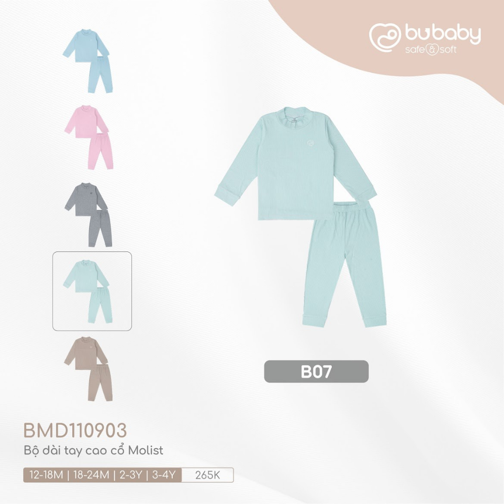 Bu baby - ชุดแขนยาวคอเต่า Molist BMD110903