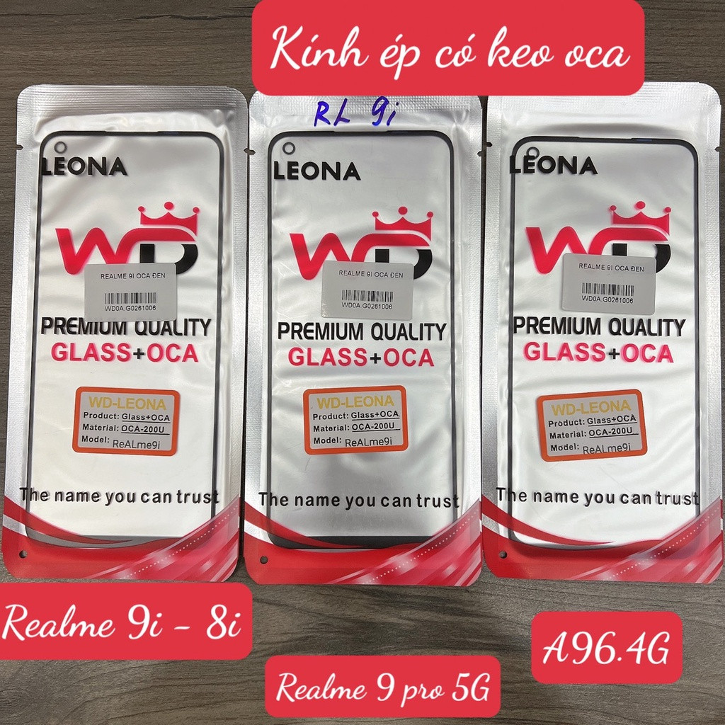 REALME 9i - กระจกกดหน้าจอพร้อม OCA GLUE REALME 9i - OPPO 9i GLASS - OPPO REALME 9i