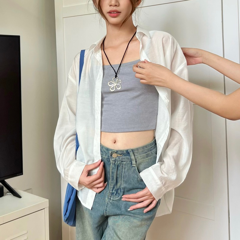 Janet STUDIO • เสื้อชีฟองสีขาว
