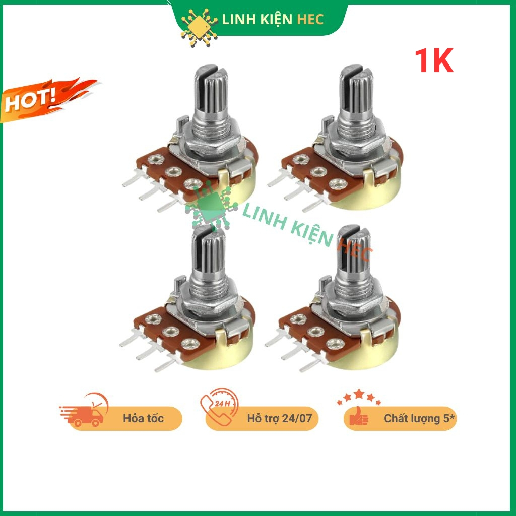 Combo 5 คุณภาพดี WH148-B1K 15mm potentiometers linhkienhec