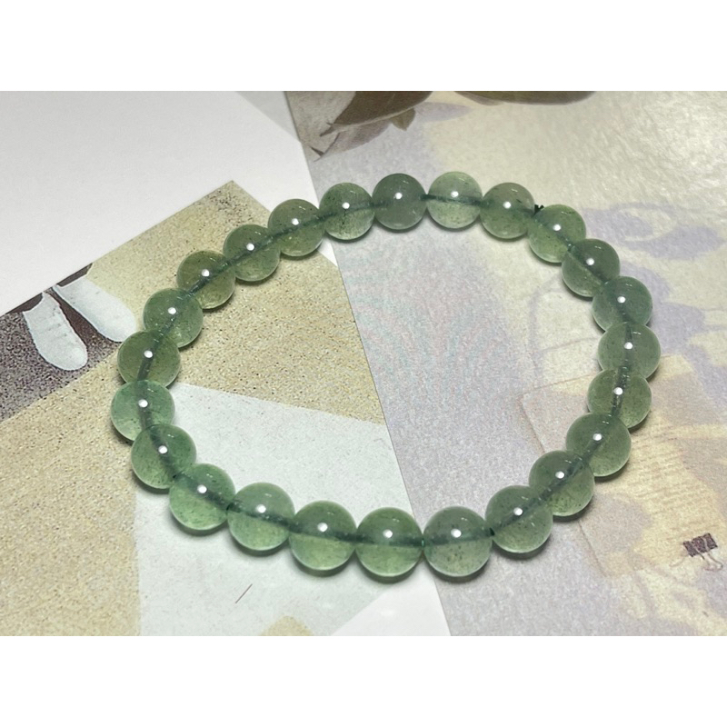 สร้อยข้อมือหิน Green Strawberry Quarts 7mm