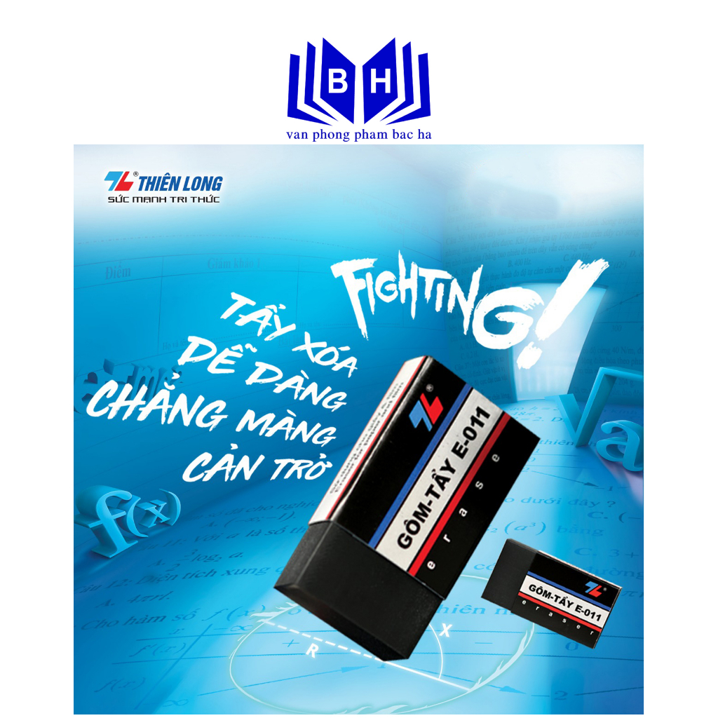 คอมโบ 10 - 30 ชิ้น Thien Long Black Eraser/Eraser E-011 - ขนาด: 42 x 21,5 x 11,6 มม.