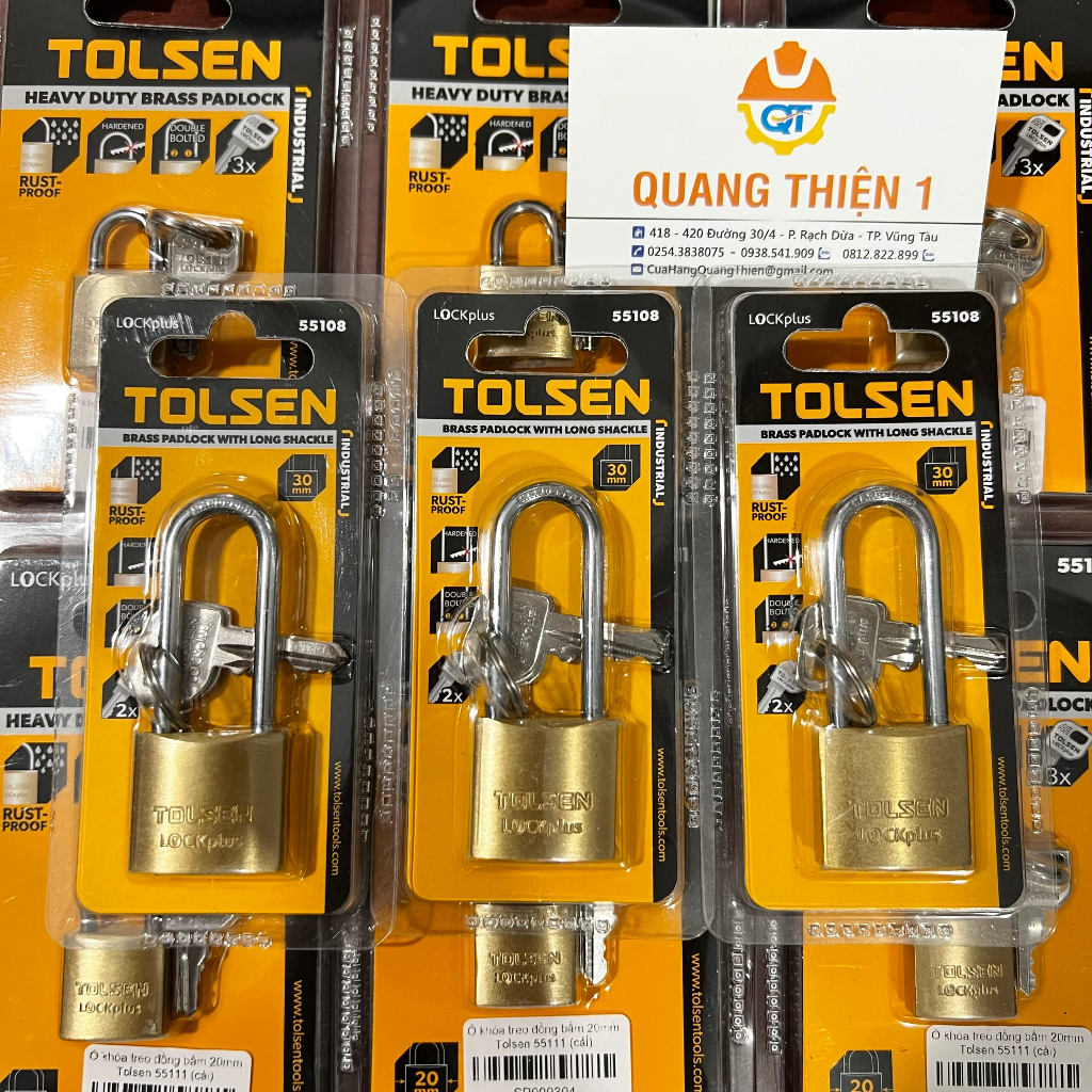 Tolsen 55108, 40 มม. Tolsen 55109 ล็อคแขวนทองแดง ยาว 30 มม.