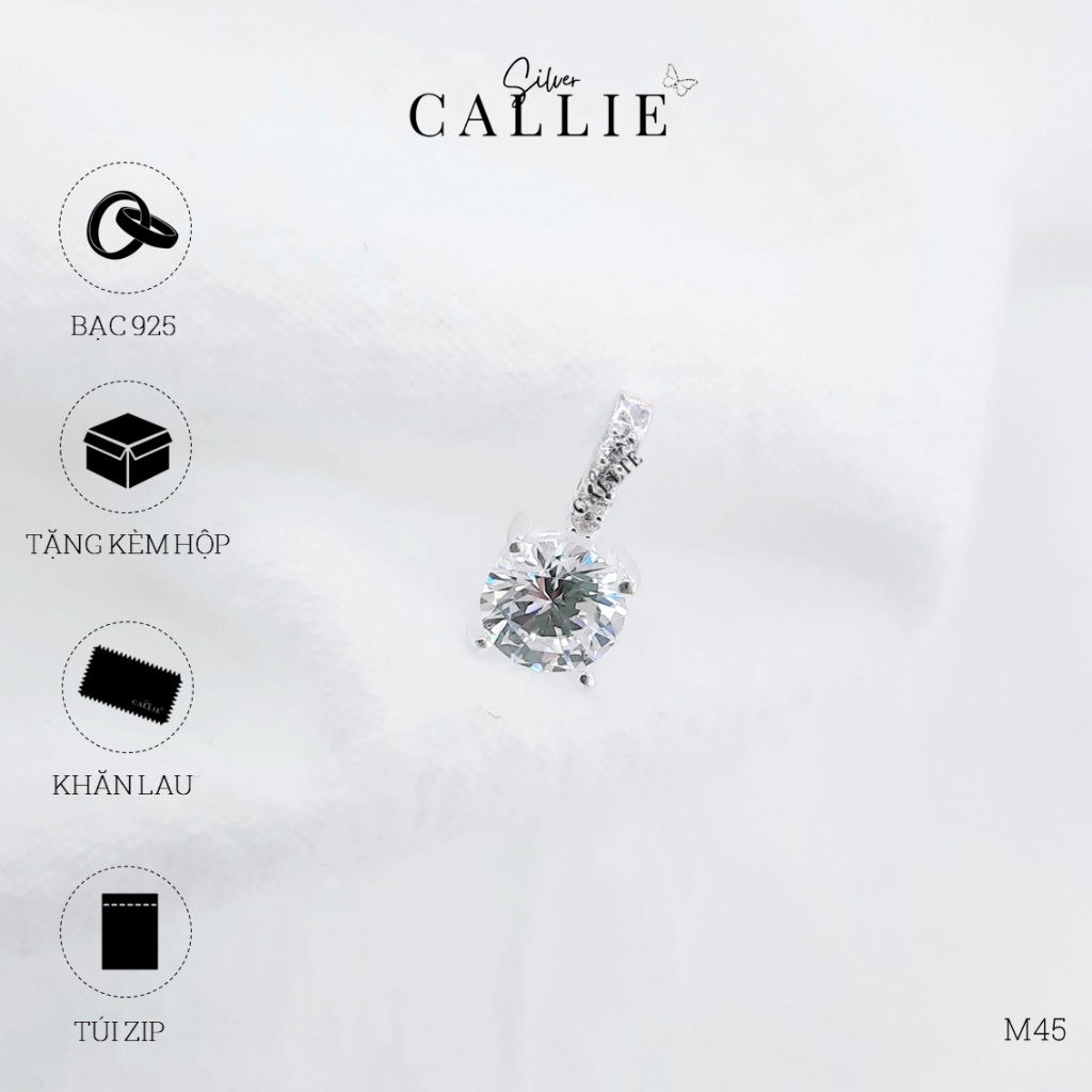 M45 - จี้ Callie Silver พร้อมหิน