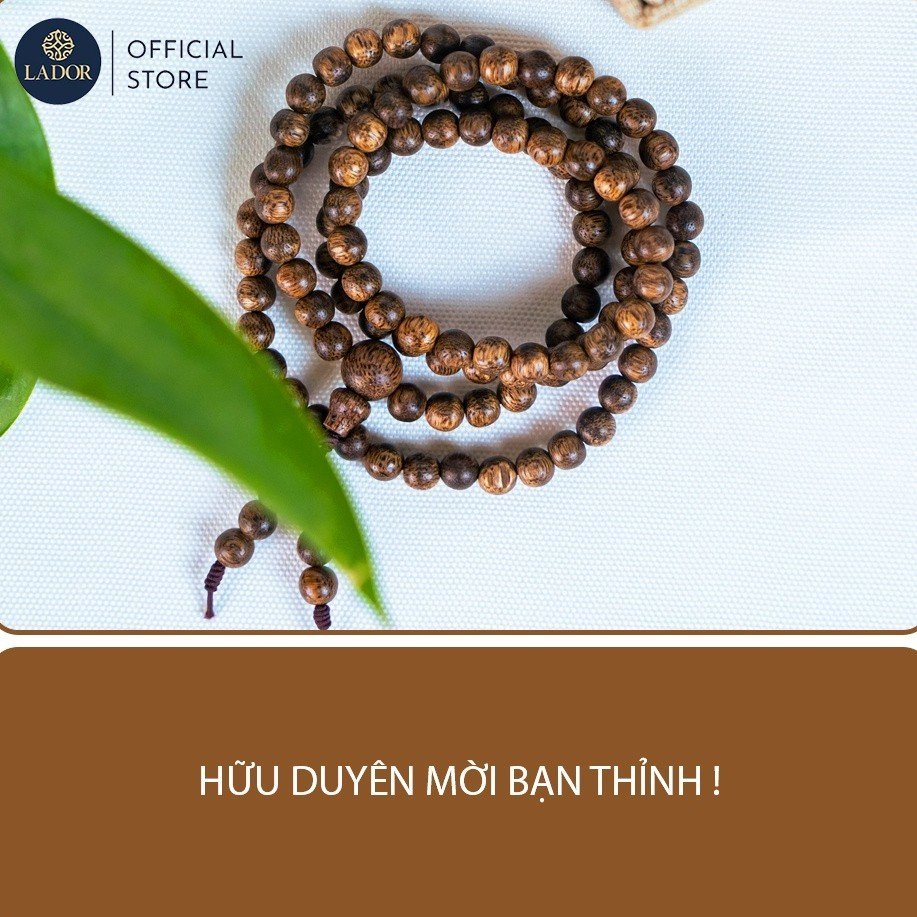 สร้อยข้อมือลูกประคําไม้กฤษณาเม็ดไม้กฤษณา 108 เม็ด และกล่องโบรเคด ขนาด 6 มิล - ลาดอร์ เครื่องประดับ - รูปที่ 3