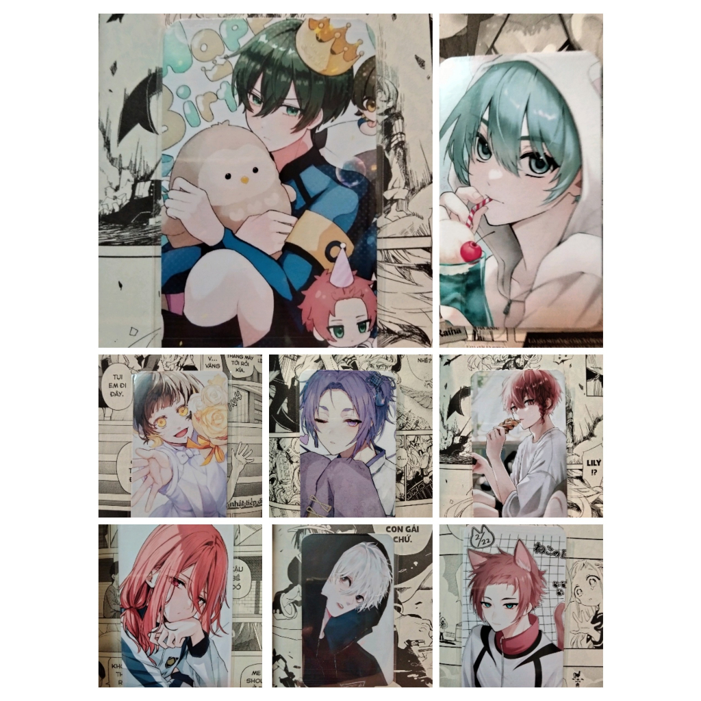 (มีจําหน่าย) การ์ดศิลปิน Anime Blue Lock char Bachira, Nagi,Rin, Sae...