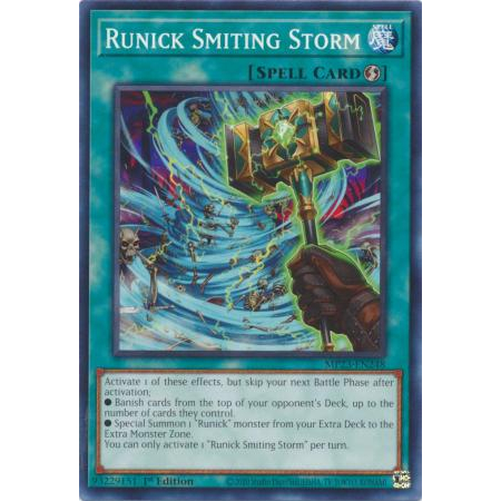 [MP23-EN248 ] การ ์ ด Runick Smiting Storm Common 1st Edition