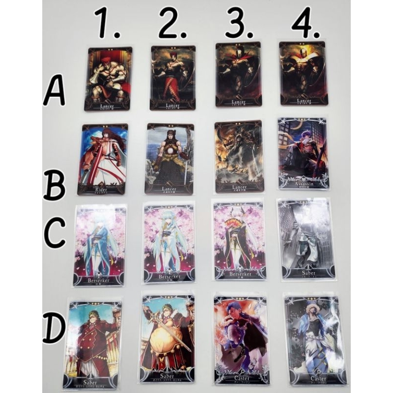 Fate FGO Arcade Project 28 การ์ดมุมโค้งมน Type Moon ของแท้