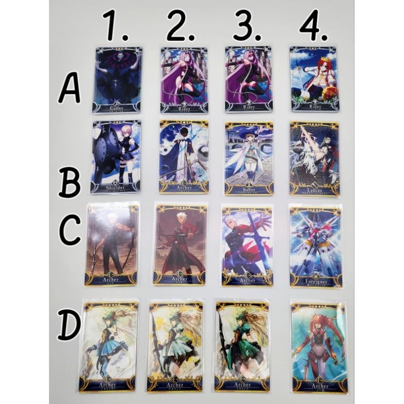 Fate FGO Arcade Project 29 การ์ดมุมโค้งมน Type Moon ของแท้