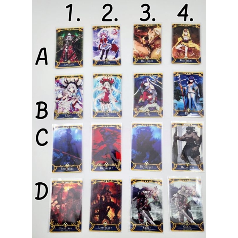 Fate FGO Arcade Project 30 การ์ดมุมโค้งมน Type Moon ของแท้