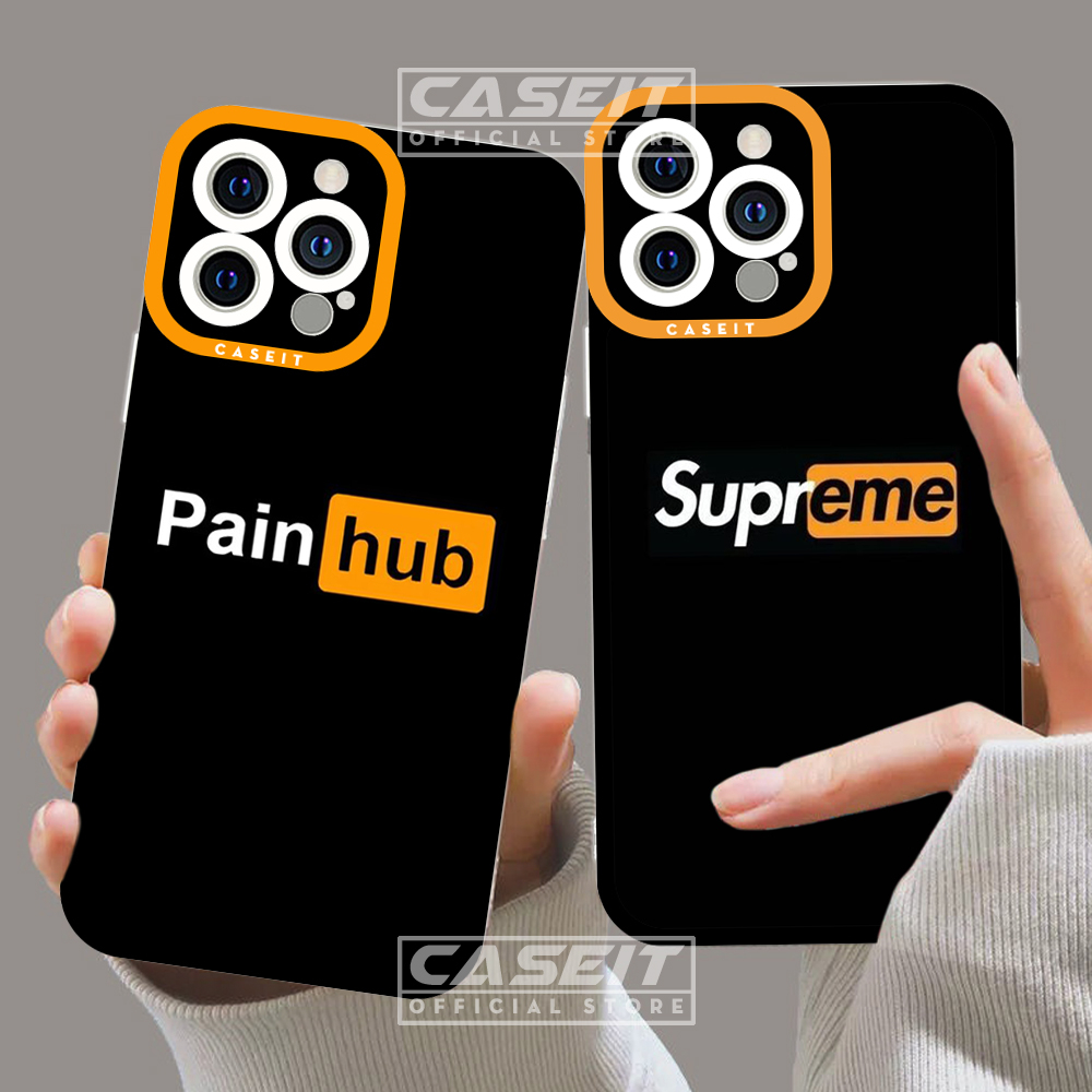 Caseit pat hub น่ารักตลก meme ขอบสี่เหลี่ยม iphone case สําหรับ iphone 7/8/x/11/12/14/pro/max/plus/p