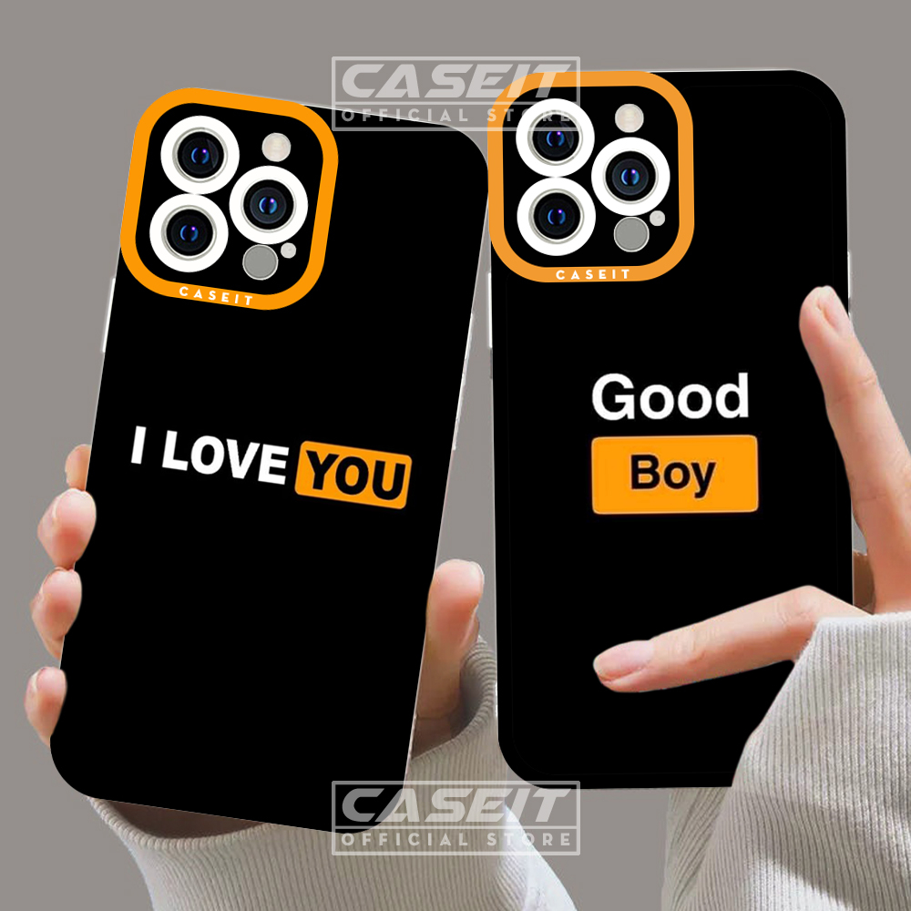 Caseit I Love You Good boy meme เคส iPhone ขอบสี่เหลี่ยม iphone 7/8/x/11/12/14/pro/max/plus/promax