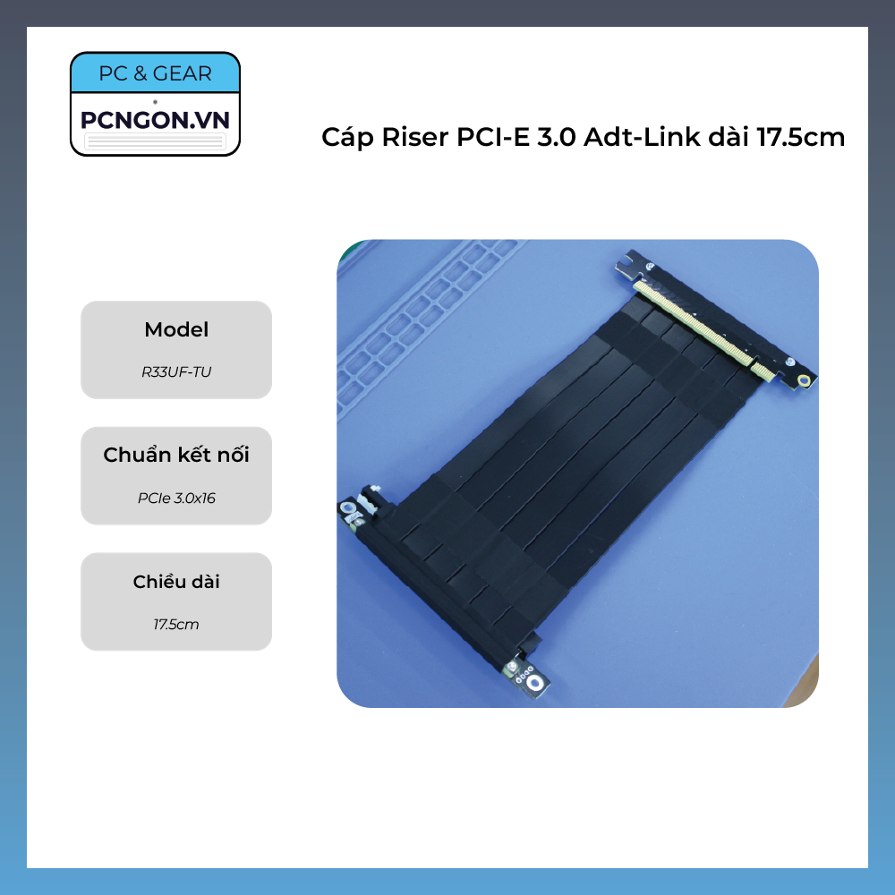 [PCNGON] สาย Riser Pci-e 3.0 Adt-Link ยาว 17.5 ซม.