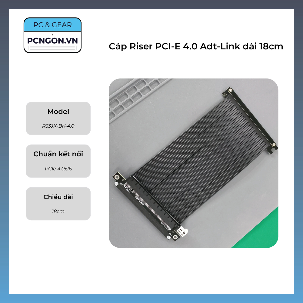 [PCNGON] Pci-e 4.0 Adt-Link Riser Cable ยาว 18 ซม.