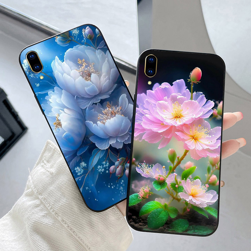 เคส vivo v11 / vivo v11i / v11 pro พิมพ์ลายดอกไม้ ใบไม้ และกิ่ง สําหรับผู้หญิง