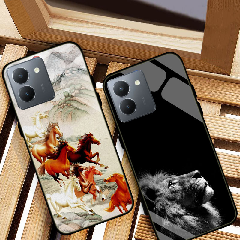 VIVO Y36, Y76, Y78 Case Premium Tempered Glass Back